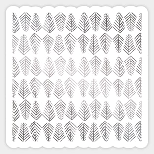 Pine trees pattern  - silver Sticker